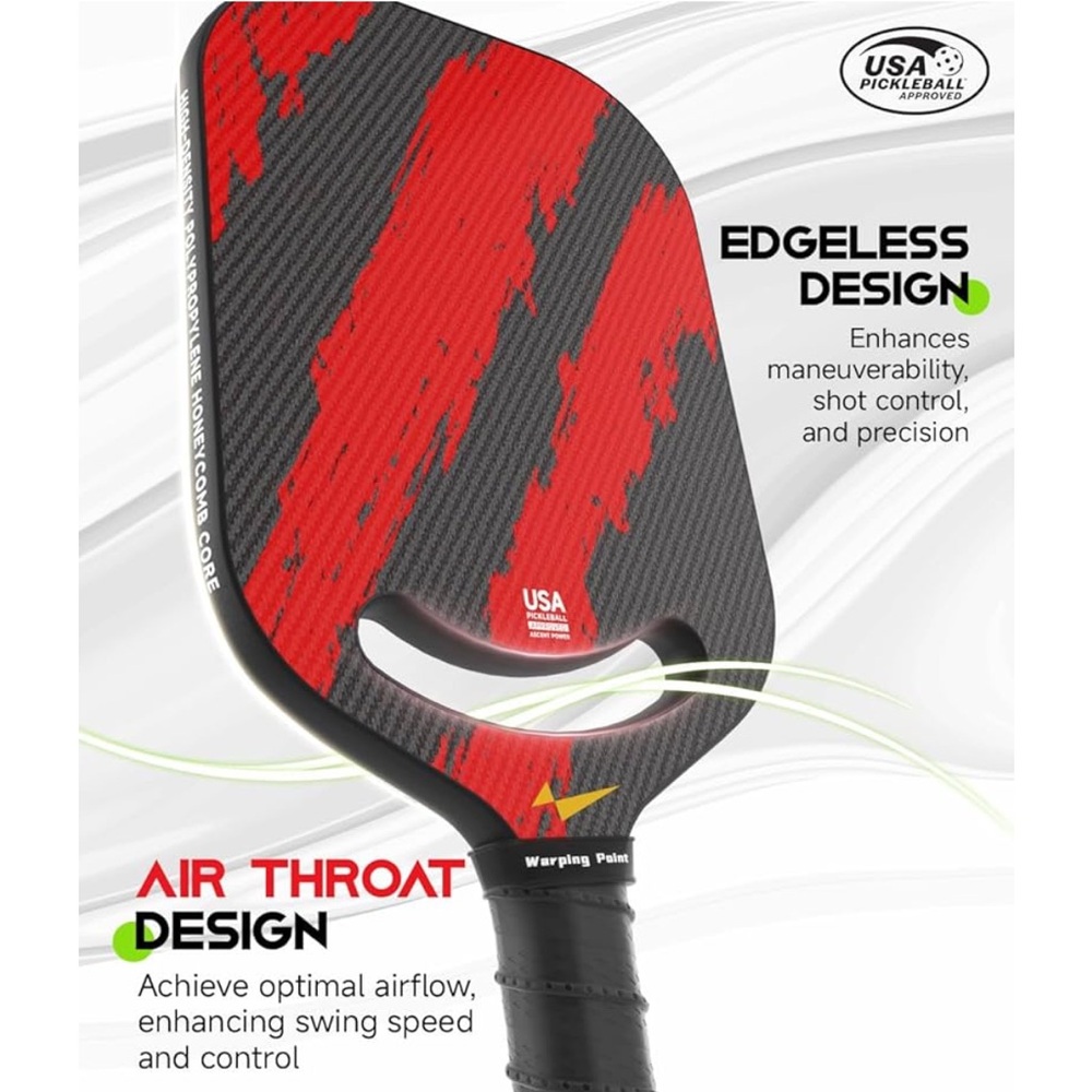 New Pro Warping carbon fiber Pickleball paddle and case - Picture 6 of 11